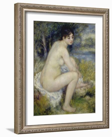 Bather Drying Herself, 1883-Pierre-Auguste Renoir-Framed Giclee Print