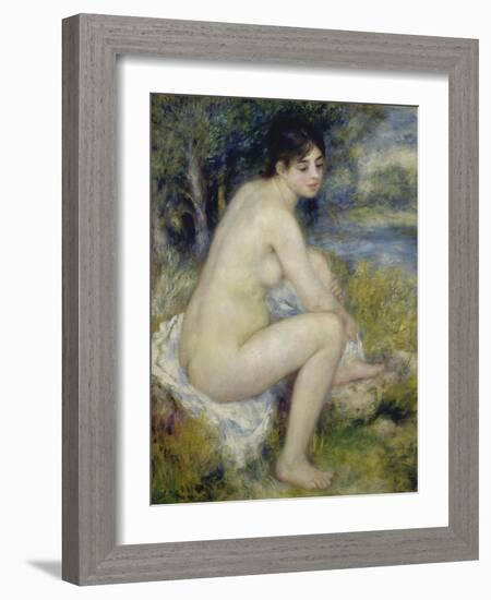 Bather Drying Herself, 1883-Pierre-Auguste Renoir-Framed Giclee Print