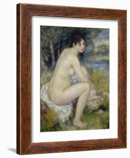 Bather Drying Herself, 1883-Pierre-Auguste Renoir-Framed Giclee Print