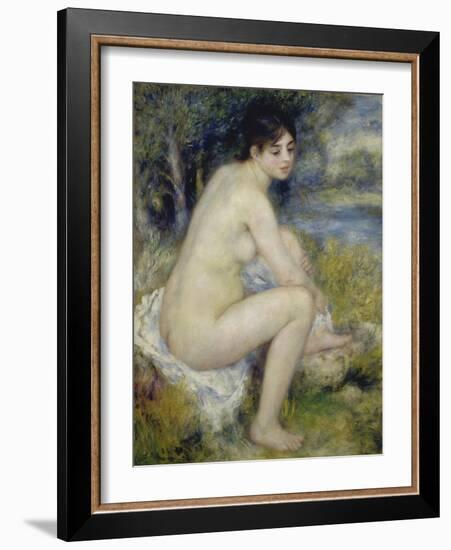 Bather Drying Herself, 1883-Pierre-Auguste Renoir-Framed Giclee Print