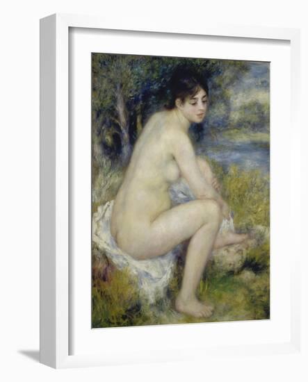 Bather Drying Herself, 1883-Pierre-Auguste Renoir-Framed Giclee Print