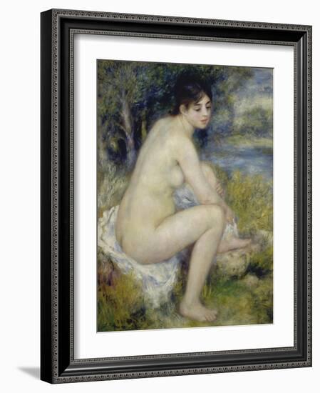 Bather Drying Herself, 1883-Pierre-Auguste Renoir-Framed Giclee Print