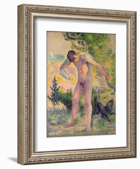 Bather Drying Himself at St. Tropez, 1893-Henri Edmond Cross-Framed Giclee Print