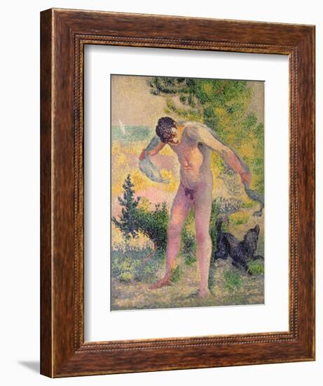 Bather Drying Himself at St. Tropez, 1893-Henri Edmond Cross-Framed Giclee Print