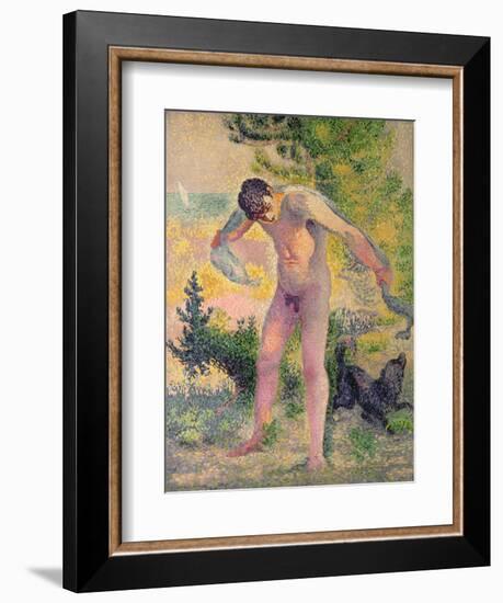 Bather Drying Himself at St. Tropez, 1893-Henri Edmond Cross-Framed Giclee Print