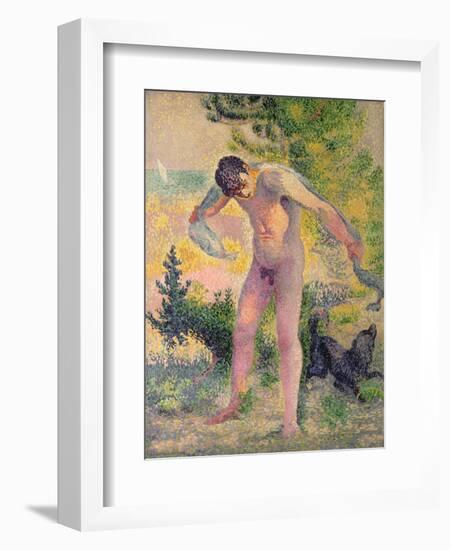Bather Drying Himself at St. Tropez, 1893-Henri Edmond Cross-Framed Giclee Print