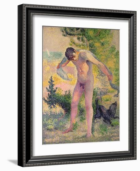 Bather Drying Himself at St. Tropez, 1893-Henri Edmond Cross-Framed Giclee Print