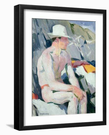 Bather in a White Hat-Francis Campbell Boileau Cadell-Framed Giclee Print