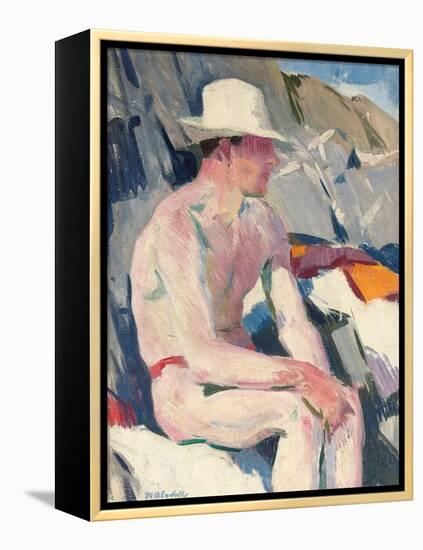 Bather in a White Hat-Francis Campbell Boileau Cadell-Framed Premier Image Canvas
