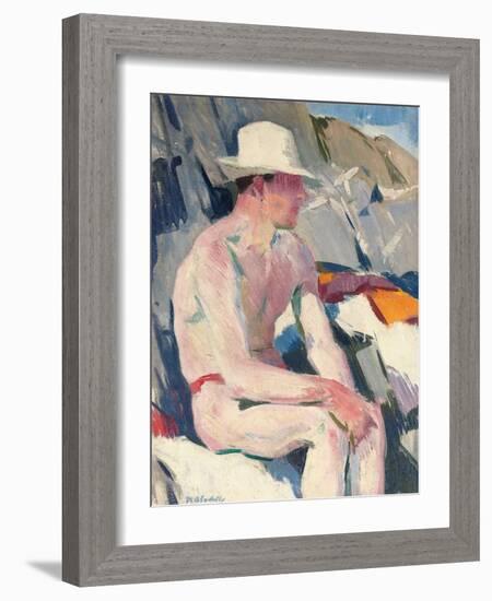 Bather in a White Hat-Francis Campbell Boileau Cadell-Framed Giclee Print