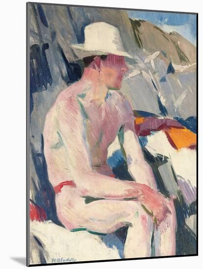 Bather in a White Hat-Francis Campbell Boileau Cadell-Mounted Giclee Print