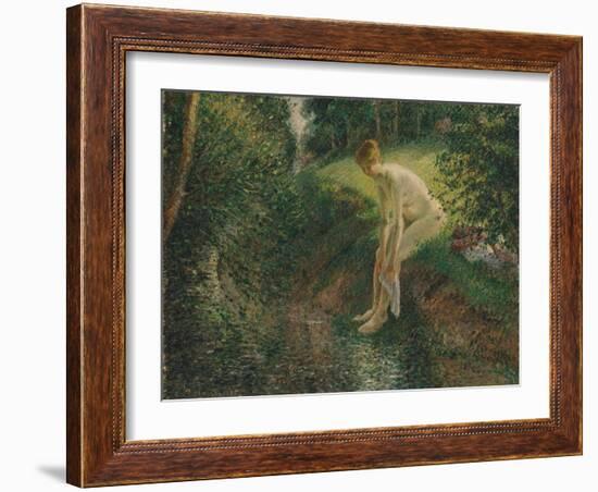Bather in the Woods, 1895-Camille Pissarro-Framed Giclee Print