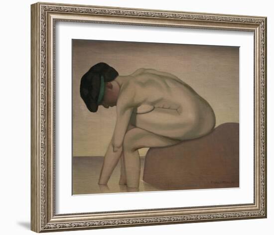 Bather Sitting on a Rock-Félix Vallotton-Framed Giclee Print