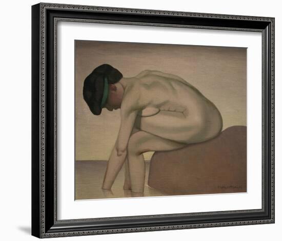 Bather Sitting on a Rock-Félix Vallotton-Framed Giclee Print