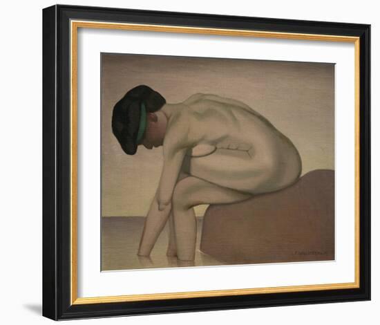 Bather Sitting on a Rock-Félix Vallotton-Framed Giclee Print