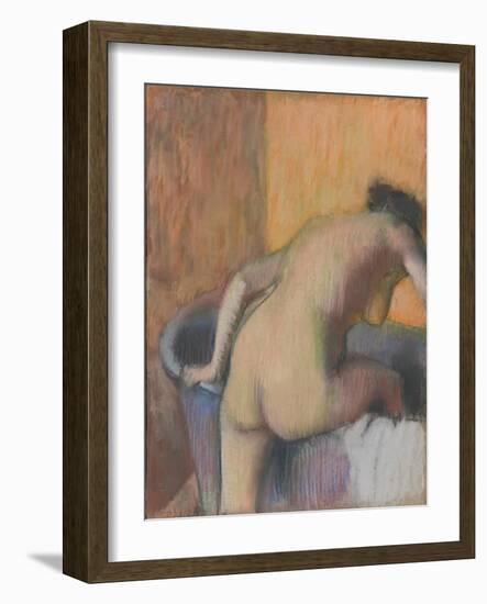 Bather Stepping into a Tub, c.1890-Edgar Degas-Framed Giclee Print