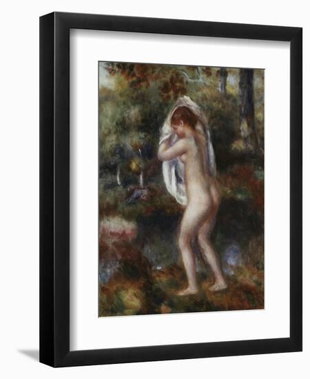 Bather Undressing, 1897-Pierre-Auguste Renoir-Framed Giclee Print