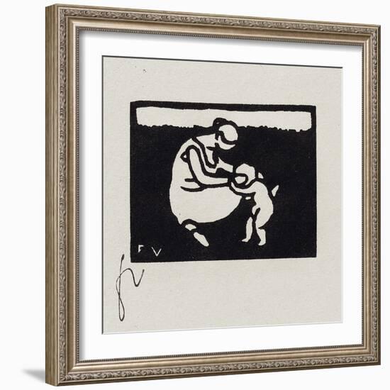Bather with a Child, IX from 'Les Petites Baigneuses', 1893-Félix Vallotton-Framed Giclee Print