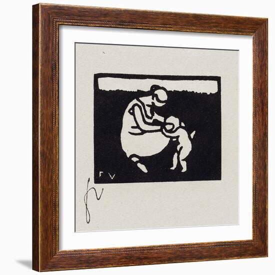 Bather with a Child, IX from 'Les Petites Baigneuses', 1893-Félix Vallotton-Framed Giclee Print