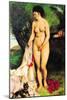 Bather with a Terrier-Pierre-Auguste Renoir-Mounted Art Print