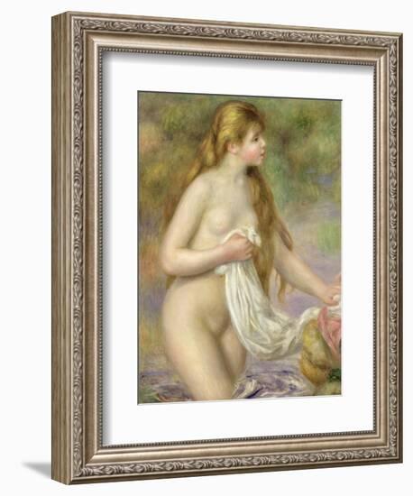 Bather with Long Hair, circa 1895-Pierre-Auguste Renoir-Framed Giclee Print