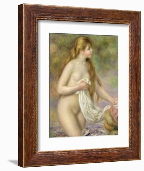 Bather with Long Hair, circa 1895-Pierre-Auguste Renoir-Framed Giclee Print