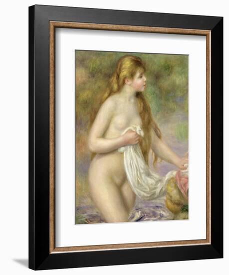 Bather with Long Hair, circa 1895-Pierre-Auguste Renoir-Framed Giclee Print