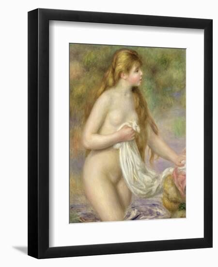 Bather with Long Hair, circa 1895-Pierre-Auguste Renoir-Framed Giclee Print