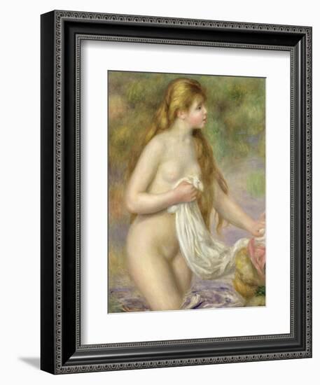 Bather with Long Hair, circa 1895-Pierre-Auguste Renoir-Framed Giclee Print