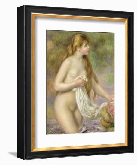 Bather with Long Hair, circa 1895-Pierre-Auguste Renoir-Framed Giclee Print