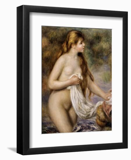 Bather with Long Hair-Pierre-Auguste Renoir-Framed Art Print