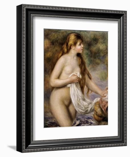 Bather with Long Hair-Pierre-Auguste Renoir-Framed Art Print