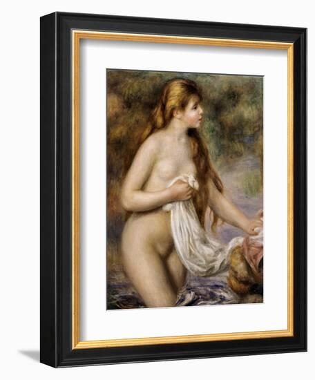 Bather with Long Hair-Pierre-Auguste Renoir-Framed Art Print