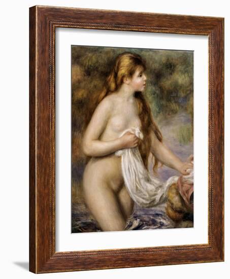 Bather with Long Hair-Pierre-Auguste Renoir-Framed Art Print