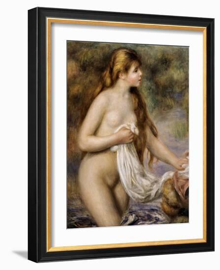 Bather with Long Hair-Pierre-Auguste Renoir-Framed Art Print
