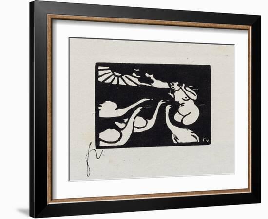 Bather with Swans, X from 'Les Petites Baigneuses', 1893-Félix Vallotton-Framed Giclee Print