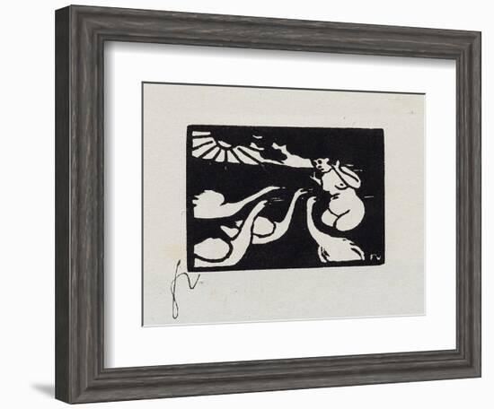 Bather with Swans, X from 'Les Petites Baigneuses', 1893-Félix Vallotton-Framed Giclee Print