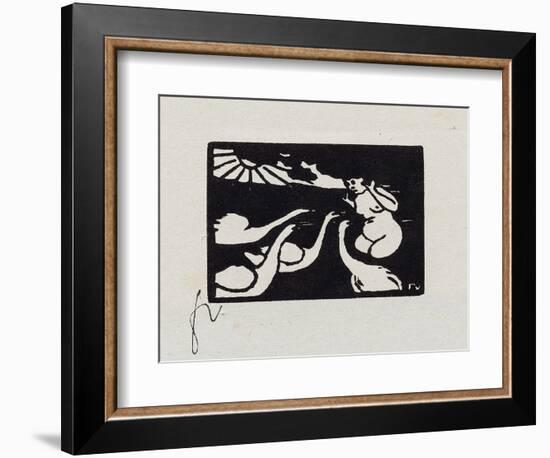 Bather with Swans, X from 'Les Petites Baigneuses', 1893-Félix Vallotton-Framed Giclee Print