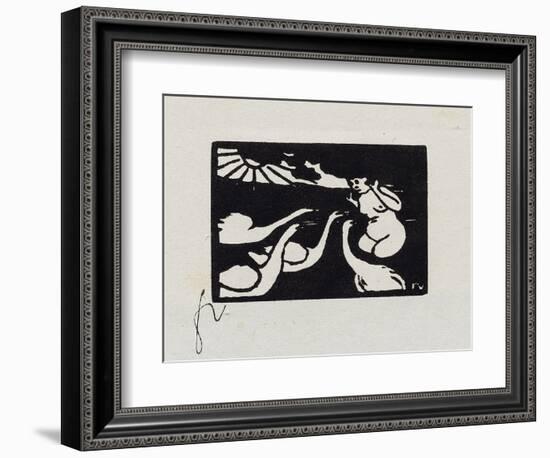 Bather with Swans, X from 'Les Petites Baigneuses', 1893-Félix Vallotton-Framed Giclee Print