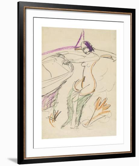 Bather-Ernst Ludwig Kirchner-Framed Premium Giclee Print