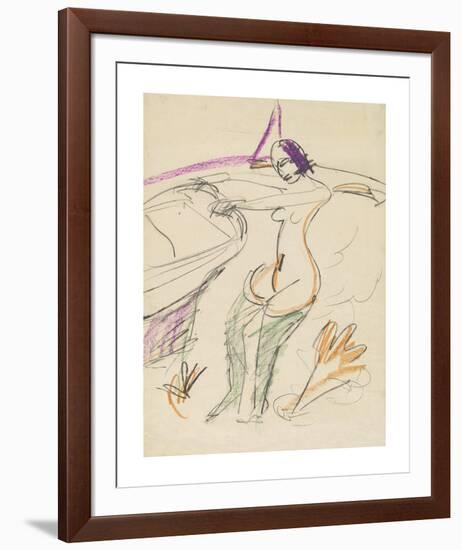 Bather-Ernst Ludwig Kirchner-Framed Premium Giclee Print