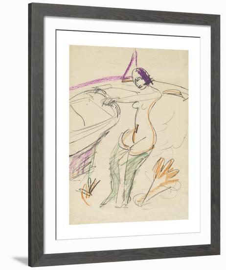 Bather-Ernst Ludwig Kirchner-Framed Premium Giclee Print