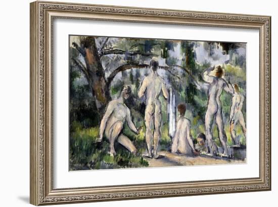 Bathers, 1890-1894-Paul Cézanne-Framed Giclee Print