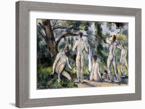 Bathers, 1890-1894-Paul Cézanne-Framed Giclee Print