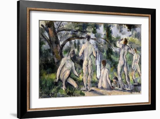 Bathers, 1890-1894-Paul Cézanne-Framed Giclee Print