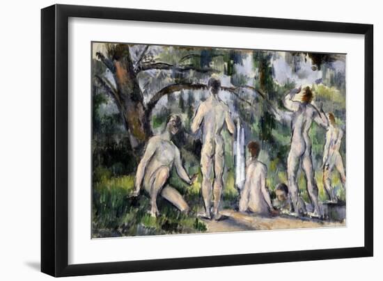 Bathers, 1890-1894-Paul Cézanne-Framed Giclee Print