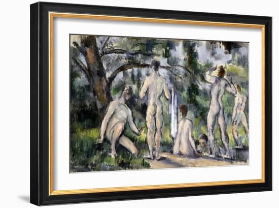 Bathers, 1890-1894-Paul Cézanne-Framed Giclee Print