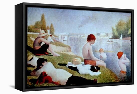 Bathers At Asnieres, 1884, French School-Georges Seurat-Framed Premier Image Canvas