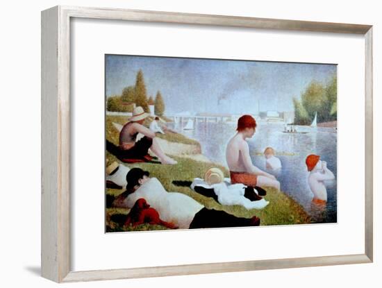 Bathers At Asnieres, 1884, French School-Georges Seurat-Framed Giclee Print