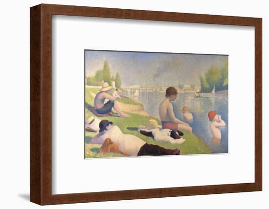 Bathers at Asnieres, 1884-Georges Seurat-Framed Art Print